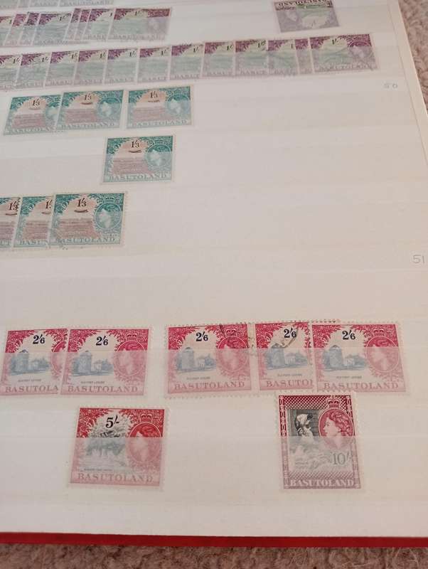 BASUTOLAND-KGV-QEII MASSIVE COLLECTION worth R1000.00`s-MUST SEE BELOW UMM + USED