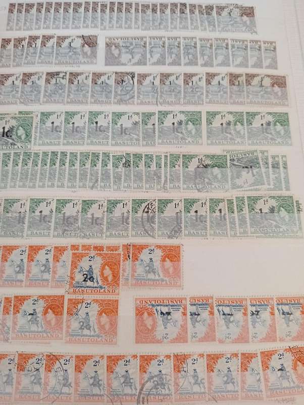 BASUTOLAND-KGV-QEII MASSIVE COLLECTION worth R1000.00`s-MUST SEE BELOW UMM + USED