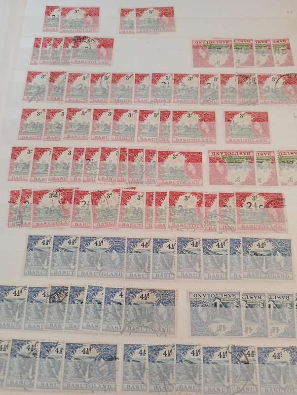 BASUTOLAND-KGV-QEII MASSIVE COLLECTION worth R1000.00`s-MUST SEE BELOW UMM + USED