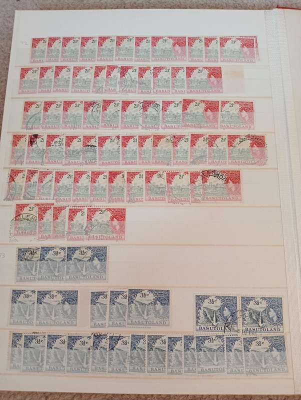 BASUTOLAND-KGV-QEII MASSIVE COLLECTION worth R1000.00`s-MUST SEE BELOW UMM + USED