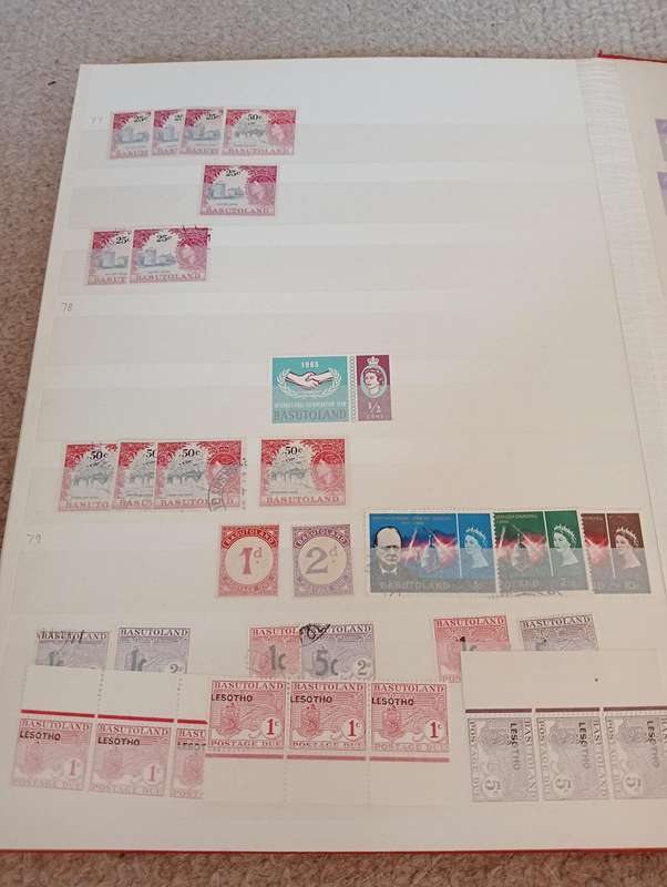BASUTOLAND-KGV-QEII MASSIVE COLLECTION worth R1000.00`s-MUST SEE BELOW UMM + USED