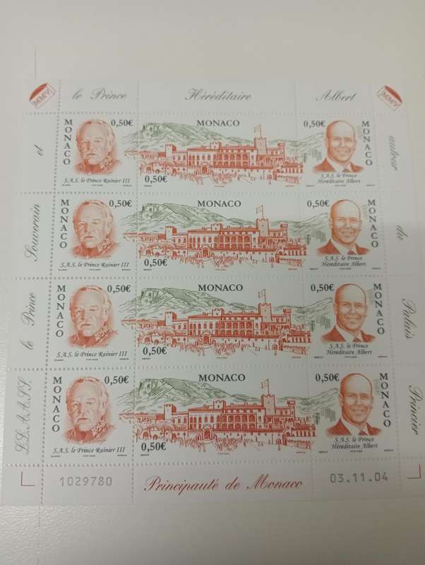 MONACO-VERY SCARCE EURO VALUE m/sheets see all below  R4320.00