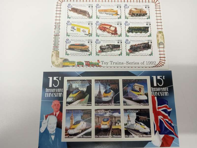 AFRICA-SCARCE many full sheets below TRAINS,PLANES etc etc-all superb umm