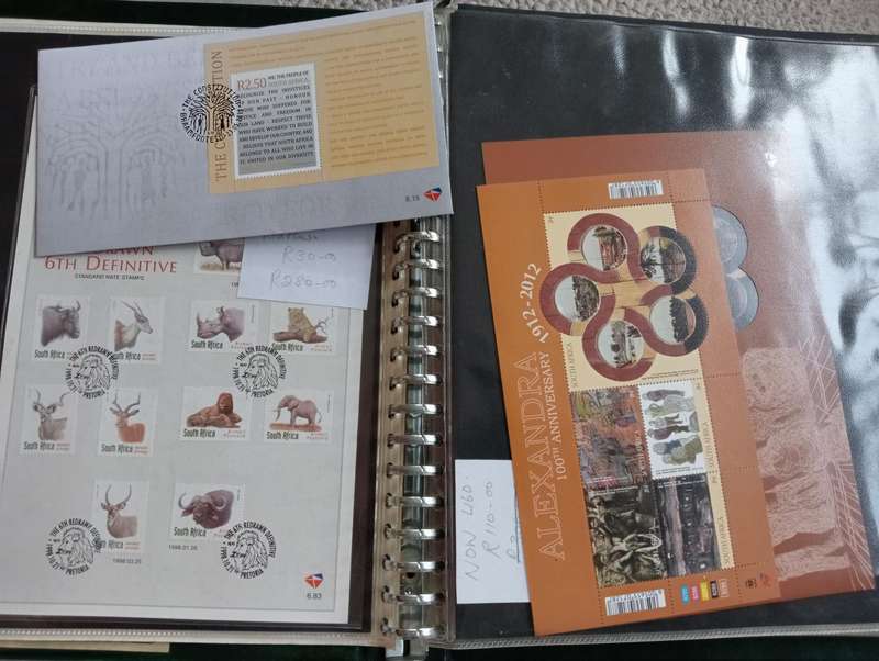 RSA-VERY SCARCE MODERN fdc mini sheets and BETTER items like REGISTERED MAIL FULL SET FDC