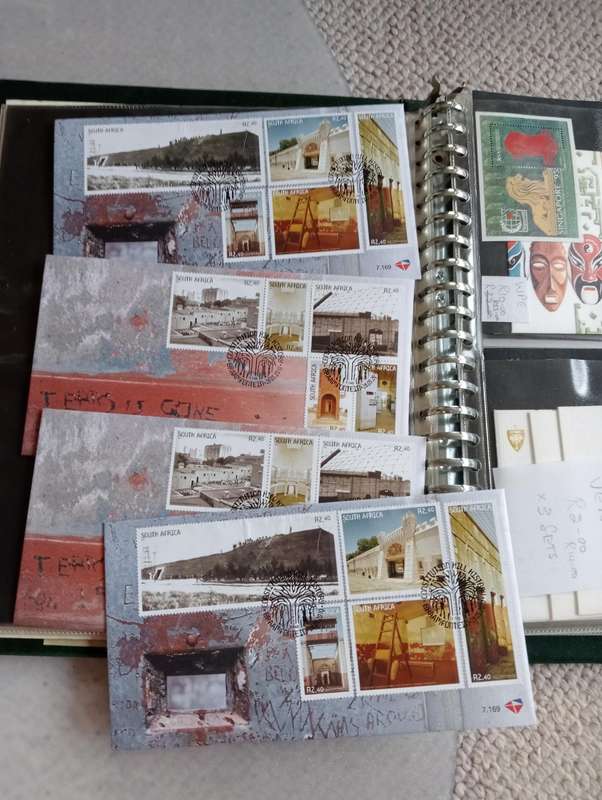 RSA-VERY SCARCE MODERN fdc mini sheets and BETTER items like REGISTERED MAIL FULL SET FDC