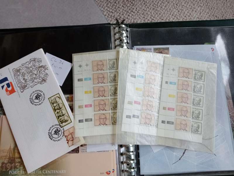 RSA-VERY SCARCE MODERN fdc mini sheets and BETTER items like REGISTERED MAIL FULL SET FDC