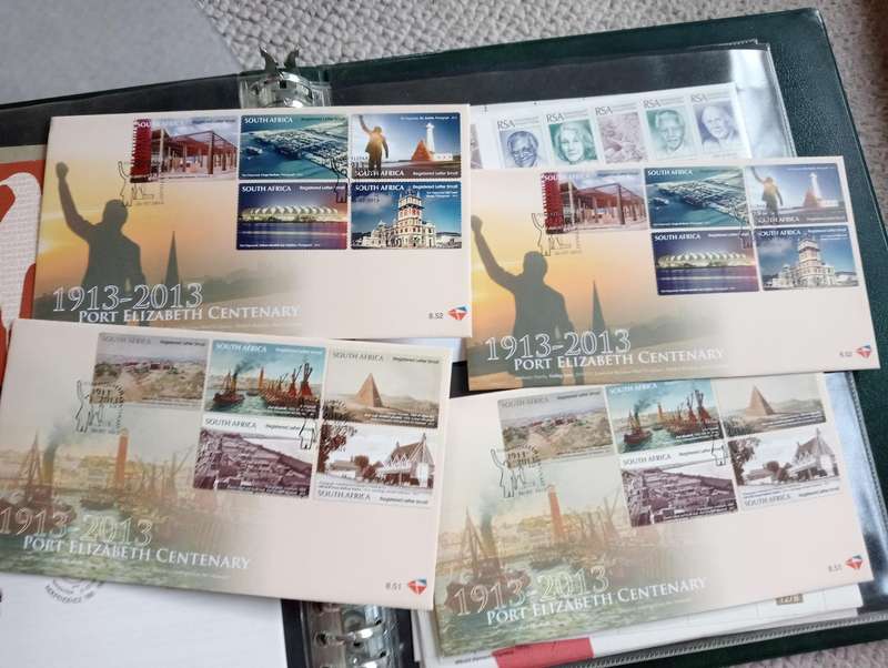 RSA-VERY SCARCE MODERN fdc mini sheets and BETTER items like REGISTERED MAIL FULL SET FDC