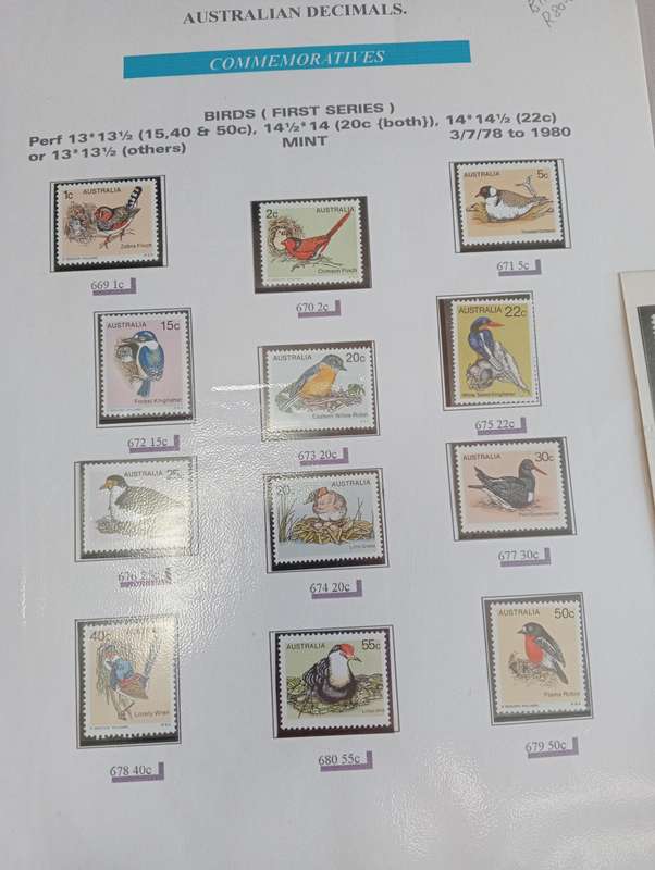 AUSTRALIA-very useful pages mint and used sets.NB pages will be carefully folded for postage.