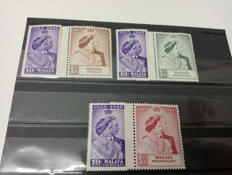SCARCE SUPERB KGVI  UMM 11 Malayan States S.Wedding sets