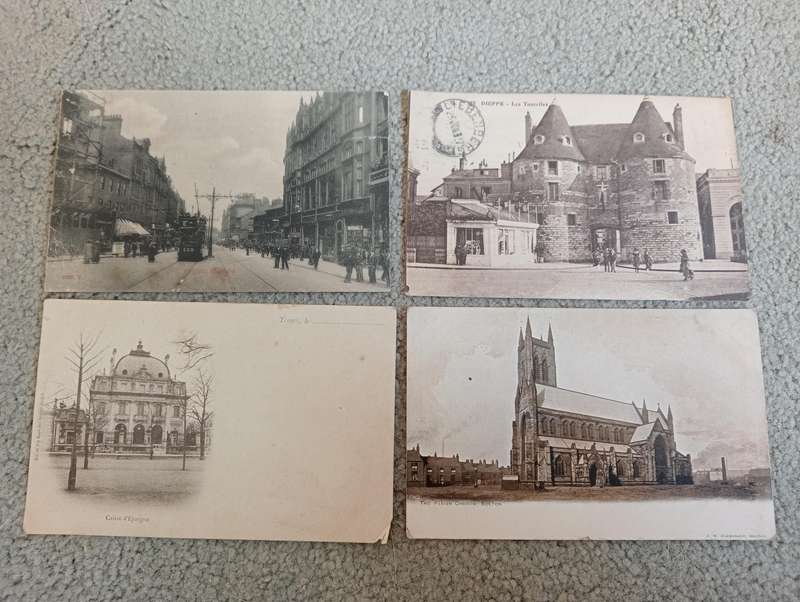 12 EARLY 1900`s  POSTCARDS-Buildings, Ships,Nature and more