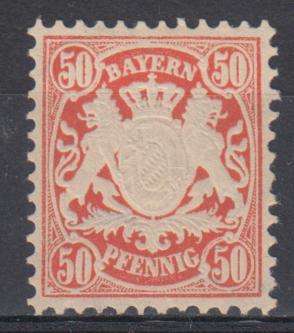BAVARIA-1876 MICHEL 42 [ SG86a ] RED SUPERB UMM  R2300.00