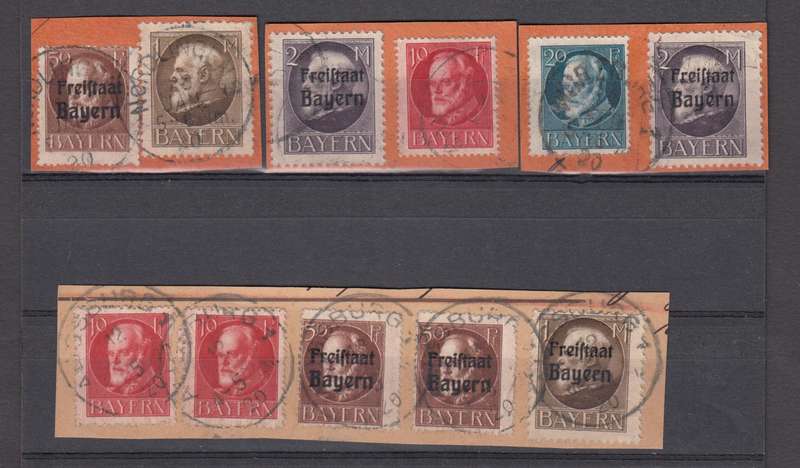 BAVARIA-SCARCE SUPERB USED ON PIECE LOT   R1440.00+