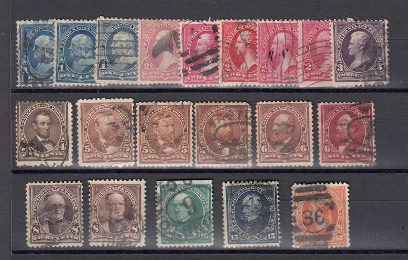 USA- 1894 SCARCE LOT " NO WATERMARKS " SHADES INCLUDED !!  MINIMUM  R3280.00