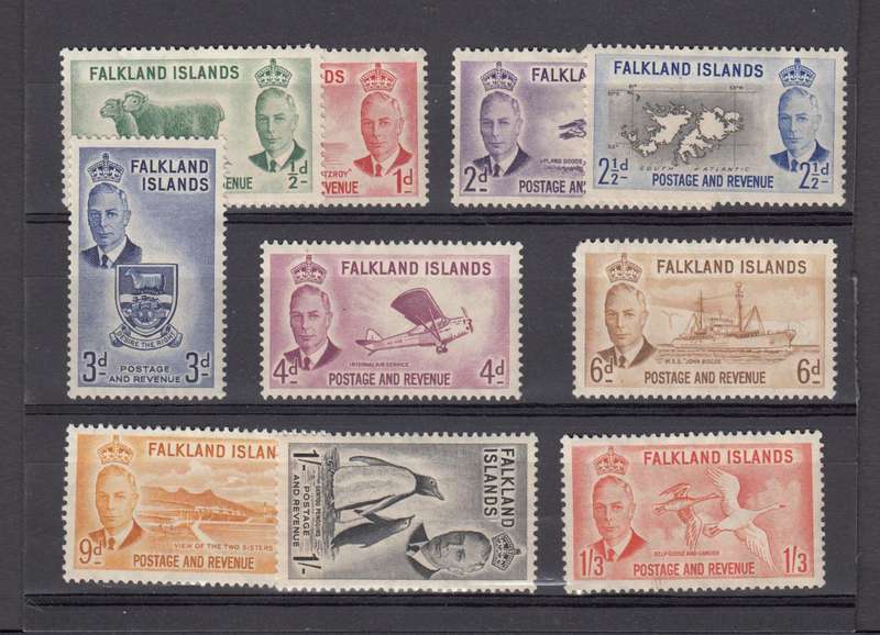 FALKLAND ISL. KGVI VFM LOT-H.R.   R1820.00