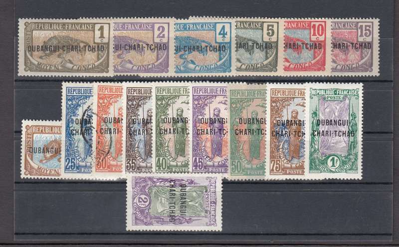 FRENCH-UBANGI-SHARI 1915 superb fresh lot + 2 used  R3200.00