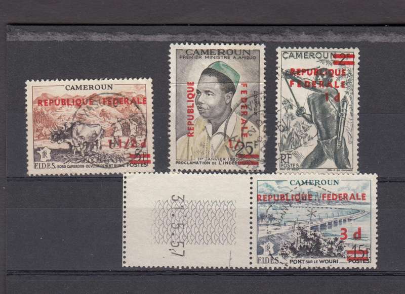 FRENCH CAMEROUN- overprints vfu in STERLING