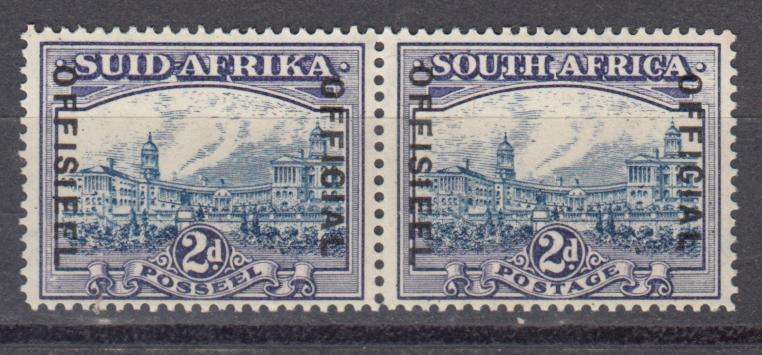 UNION-VERY SCARCE SACC 28 OFFICIAL PAIR UMM BUT SOME GUM SWEATING-SEE BELOW  R3000.00