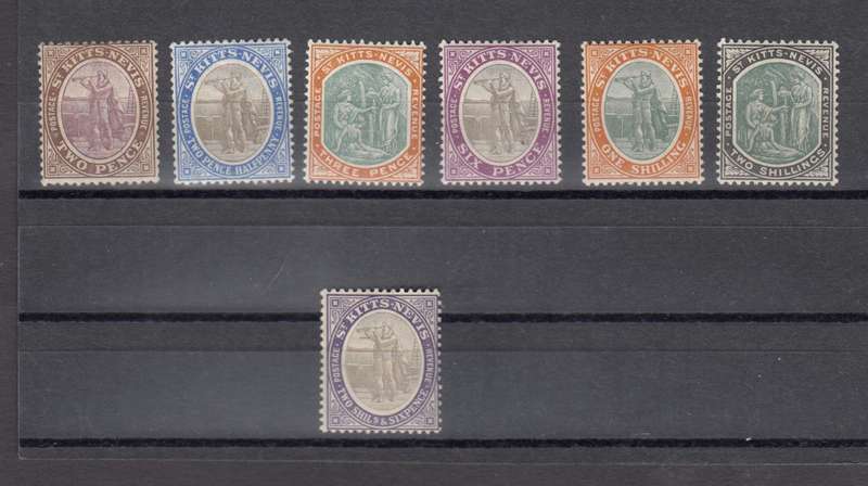 ST.KITTS 1903 between SG 3-9[umm] rest light h.r.  R2380.00