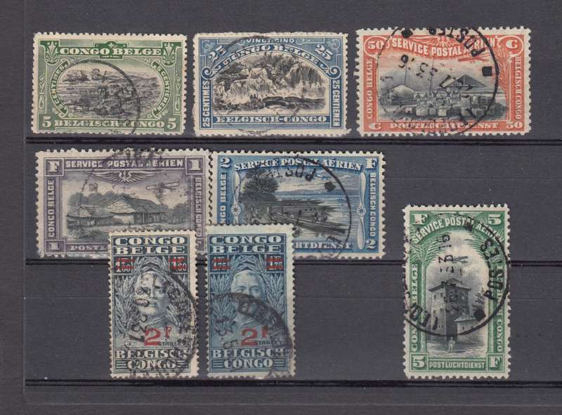 BELGIAN CONGO-VFU LOT ODD FEW UNSOAKED