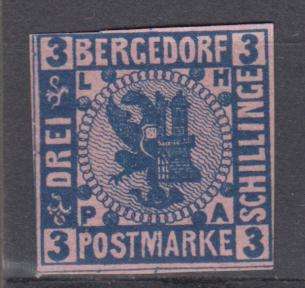 BERGEDORF-1861     R 1040.00     SG 7 EXPERTISATION SIGNATURE  SUPERB MINT -SEE BELOW !!!