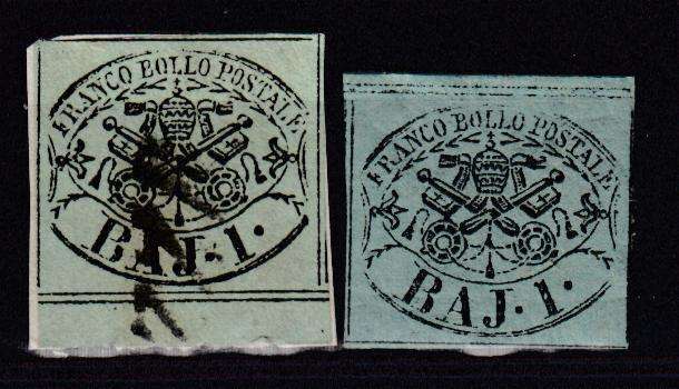 PAPAL STATES-1852  SG 10 vfu on piece and vfm h.r.  R6880.00