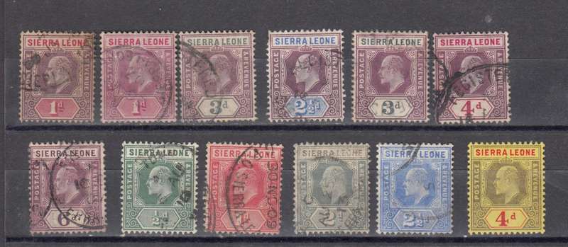 SIERRA LEONE-EDWARD VFU AND 4d VFM-H.R.