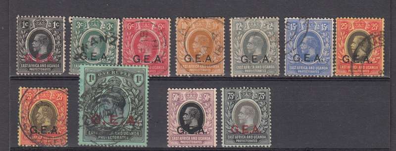 TANGANYIKA-" G.E.A. " VFU AND TWO VFM H.R.