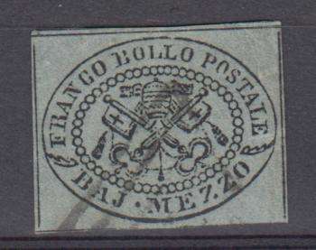 PAPAL STATES-1852  SG 2 vfu GENUINE     R1970.00