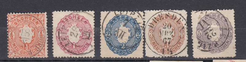 SAXONY-1863 LOT  VERY SCARCE SUPERB USED  R3030.00