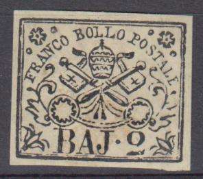 PAPAL STATES-1852  SG 14 vfm GENUINE     R720.00