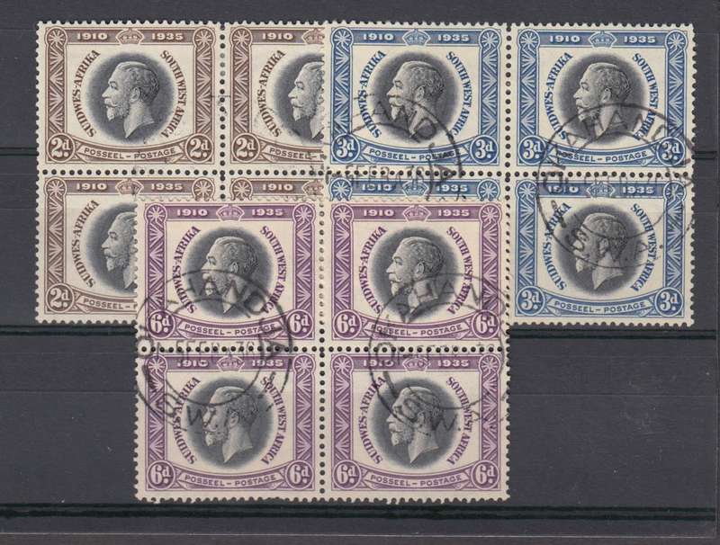SWA- 1935 SILVER JUBILEE SUPERB USED BLOCKS  R1250.00+