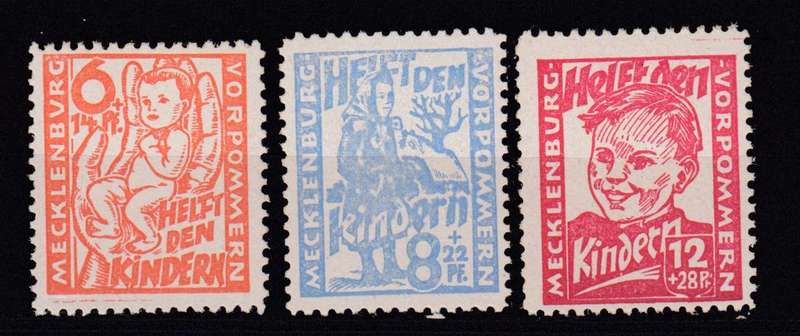 MECKLENBURG-1945 SET superb mint light h.r.
