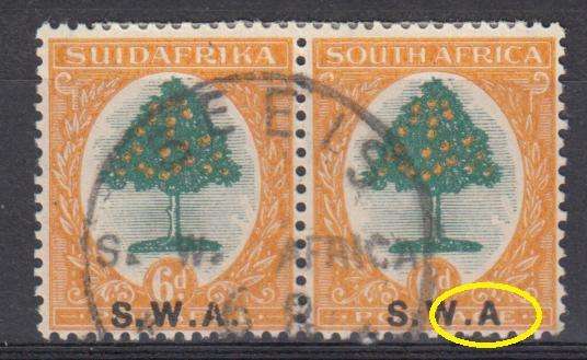 SWA-  VERY SCARCE 6d  " NO STOP AFTER A "  VFU