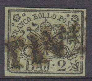 PAPAL STATES-1852  SG 11 vfu    R580.00
