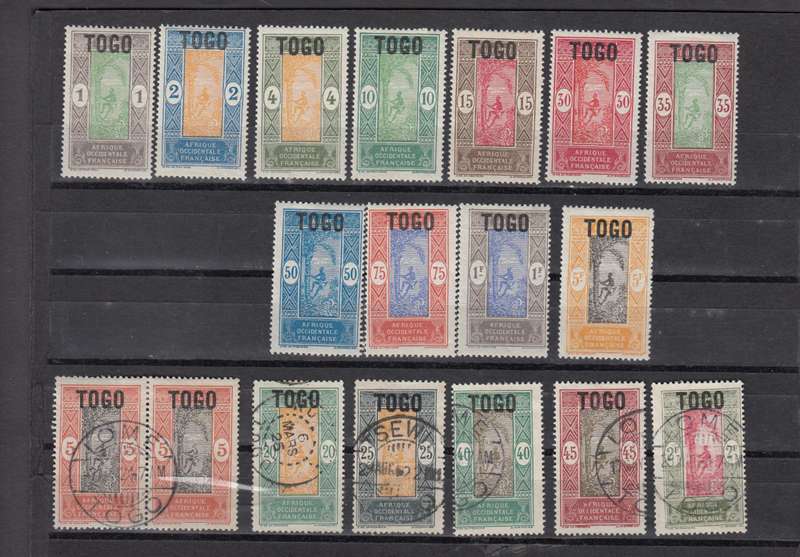 FRENCH TOGO-1921 STUNNING SET SUPERB MINT/USED-H.R.    R1780.00