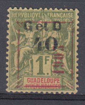 FRENCH-GUADELOUPE-1904 surcharge fine mint h.r. R340.00
