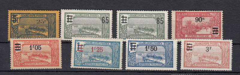 FRENCH GUADELOUPE-1924 vfm lot h.r.