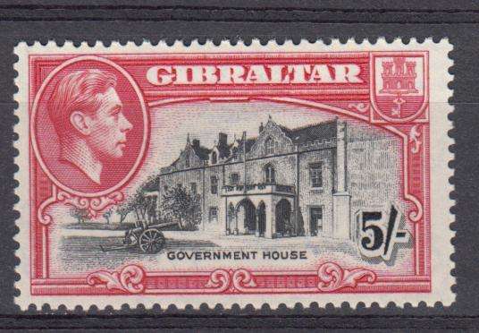 GIBRALTAR-KGVI PERF 13.5 VERY FRESH MINT -H.R.  R1250.00