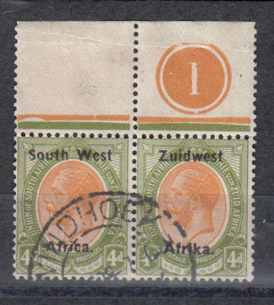 SWA- VERY SCARCE " LITHO " PRINTING PLATE PAIR VFU [ CAN`T BE MANY AROUND ] R12 000.00 FOR MINT !!!!