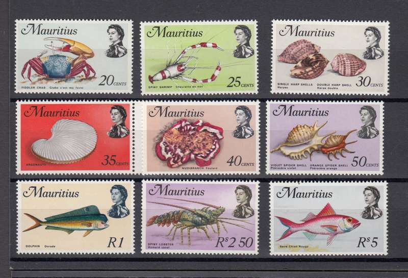 MAURITIUS-QEII SCARCE SG388a-398a SUPERB UMM