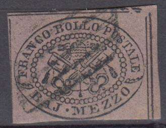 PAPAL STATES-1852  SG 5 SCARCE  vfu GENUINE     R4180.00