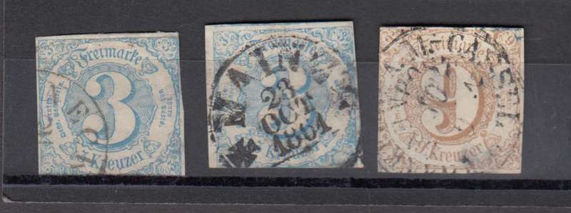 THURN & TAXIS SCARCE  LOT vf used