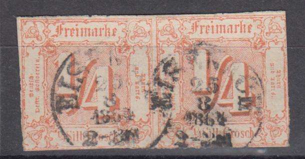 THURN & TAXIS- VERY SCARCE town names SG 12    SUPERB PAIR  R3120.00+