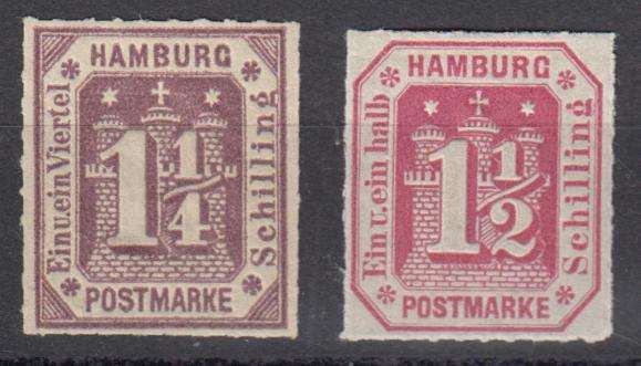 HAMBURG 1866 SUPERB MINT WITH VERY FINE EMBOSSING  R2200.00