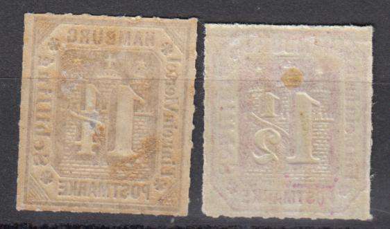 HAMBURG 1866 SUPERB MINT WITH VERY FINE EMBOSSING  R2200.00