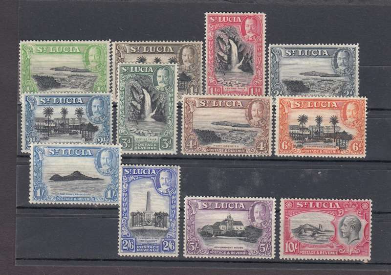 ST.LUCIA-KGV SET SUPERB MINT-LIGHT H.R.  R2680.00