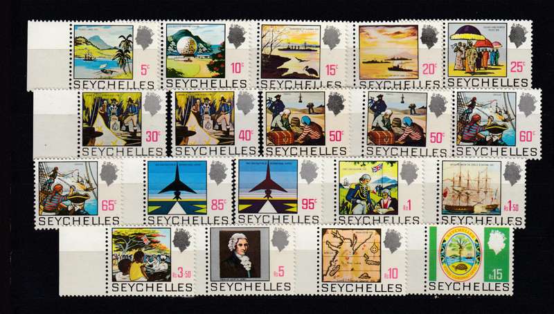 SEYCHELLES-QEII SET + EXTRA WHITE PAPERS ALL UMM  R960.00