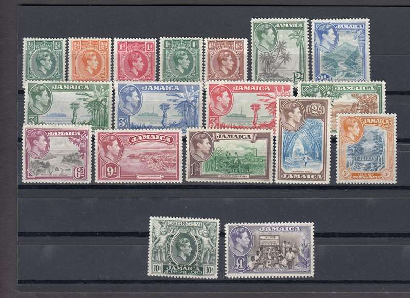 JAMAICA-KGVI SET SUPERB FRESH UMM/LIGHT H.R. THE 10/ IS PERF 13   R3840.00