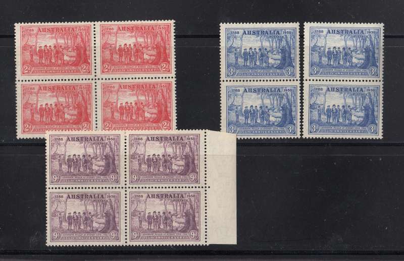 AUSTRALIA-KGVI SCARCE SUPERB UMM BLOCKS AND PAIRS  R5300.00+