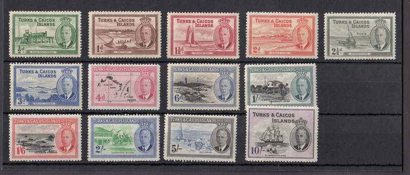 TURKS & CAICOS ISL. KGVI SET  SUPERB UMM  R2100.00+
